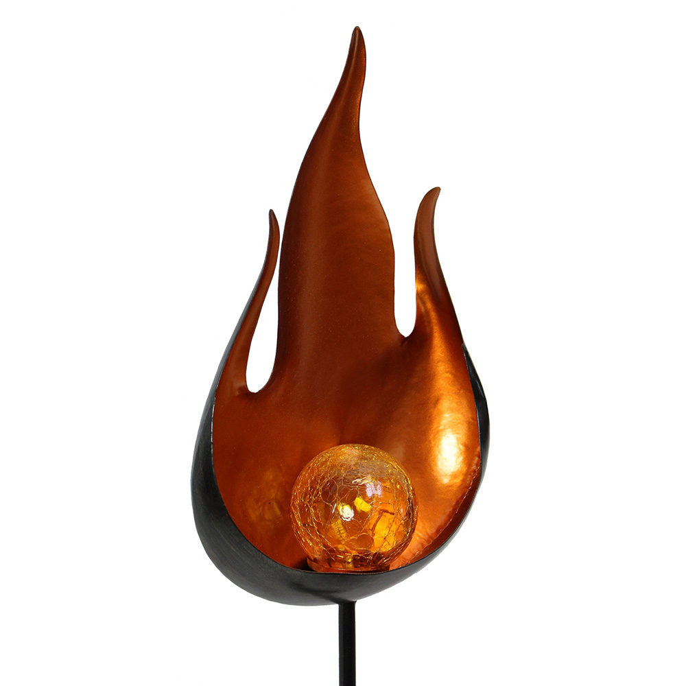 Декоративный штекер "Пламя", с солнечным светильником