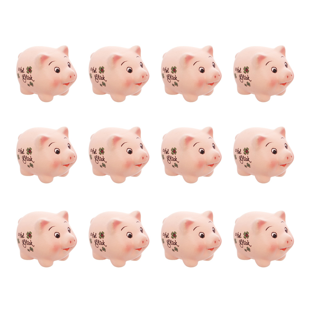 Декоративные фигурки "Свинки на счастье", 12 штук [06559], 