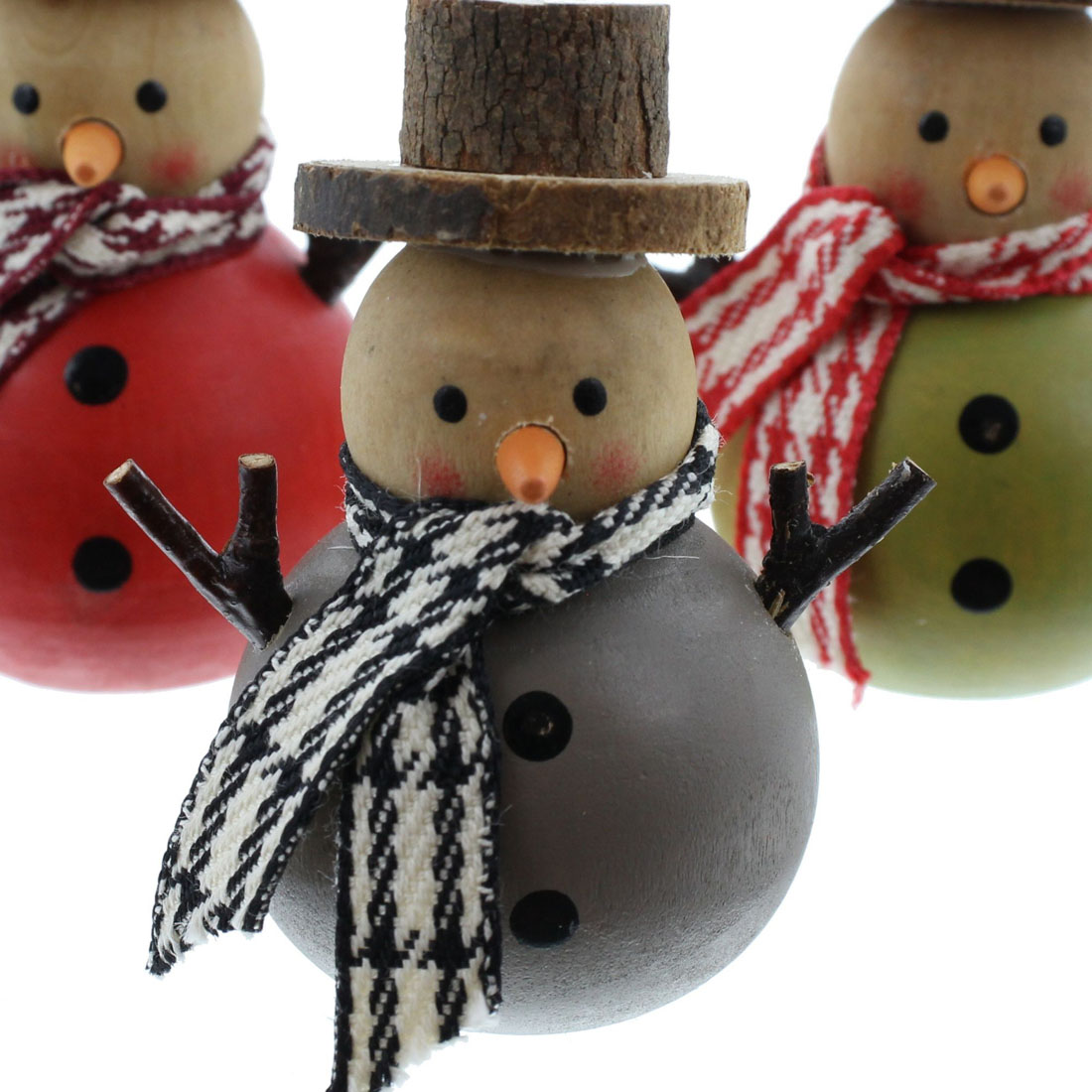 Декоративные фигуры "Снеговички в шарфиках", 3 штуки [07032], 