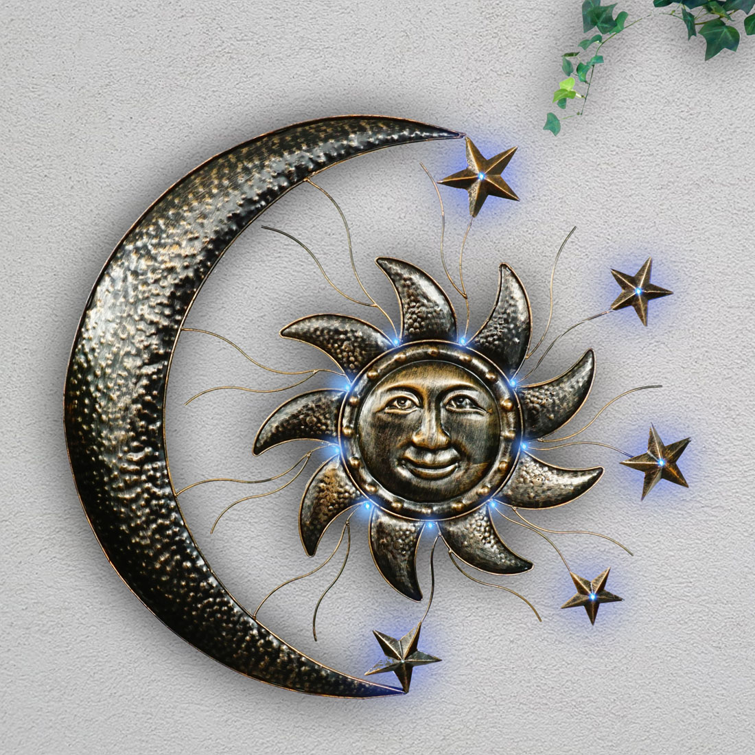 Настенное украшение "Солнце и луна", с подсветкой [07346], 