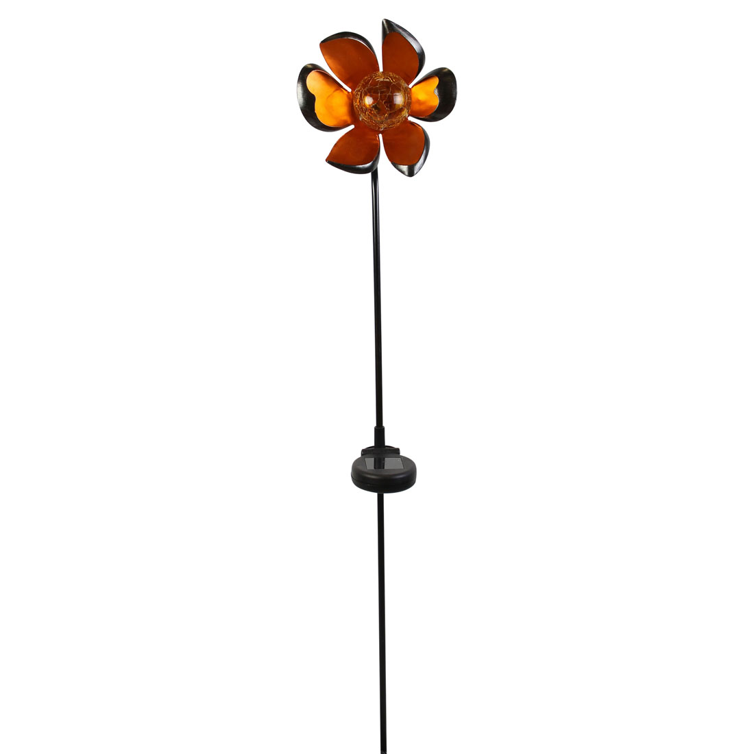 Декоративный садовый штекер с солнечным светильником "Цветок" [07393], 