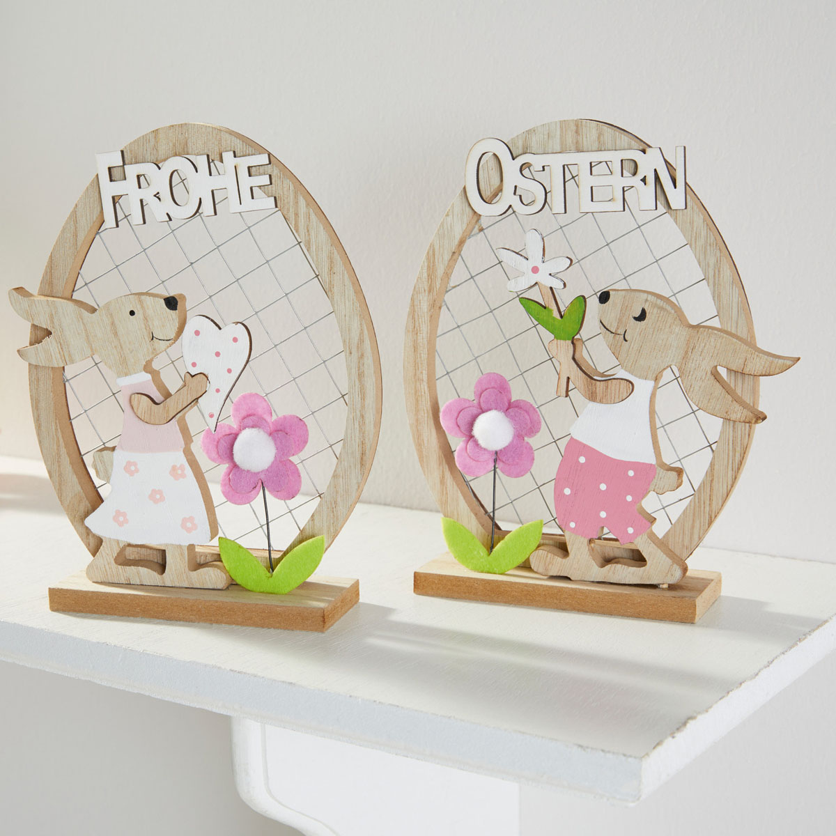 Декоративные фигуры "Frohe Ostern", 2 штуки [08732], 