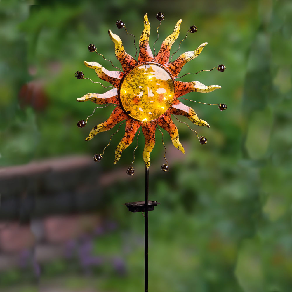 Декоративный штекер "Солнце", с солнечной батареей