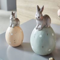 Декоративные фигуры "Пасхальные яйца с зайчиками", 2 штуки [08030], 