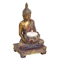 Декоративная фигура "Золотой Будда с подсвечником" [08424], 