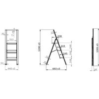 Лестница-стремянка "Alu-Design", 3 ступеньки [08267], 