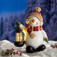 Декоративная фигура "Снеговик с фонариком" [09295], 