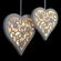 Подвесные украшения со светодиодной подсветкой "Сердечки с узорами", 2шт