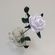 Атласная роза, безупречная белая [06447], Атласные цветы (авторская серия)