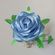 Атласная роза, романтическая голубая [06448], Атласные цветы (авторская серия)