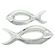 Декоративные фигуры "Серебряные рыбки", 2 штуки [06663], 