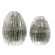 Декоративные фигуры "Яйца - серебряные полосы", 2 штуки [07244], 